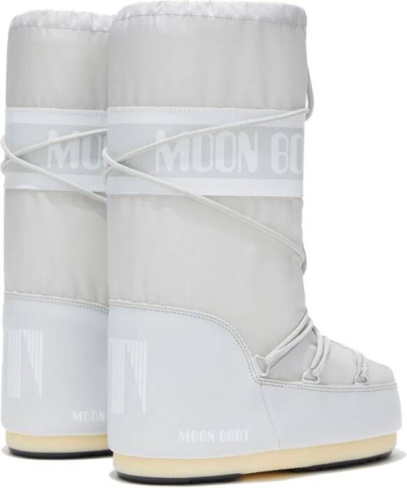 moon boot Logo Print Veterschoenen Gray Dames