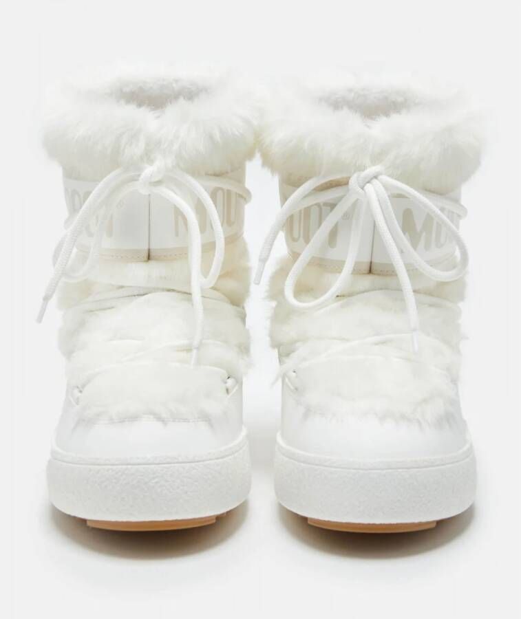 moon boot Ltrack Tube Faux FUR Lage Laars White Dames