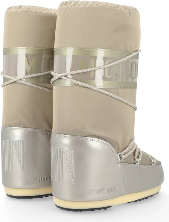 moon boot Platinum Glance Icon Stijlvolle Laars Beige Dames