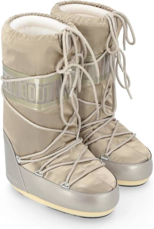 moon boot Platinum Glance Icon Stijlvolle Laars Beige Dames