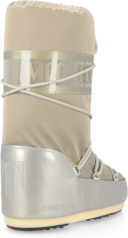 moon boot Platinum Glance Icon Stijlvolle Laars Beige Dames