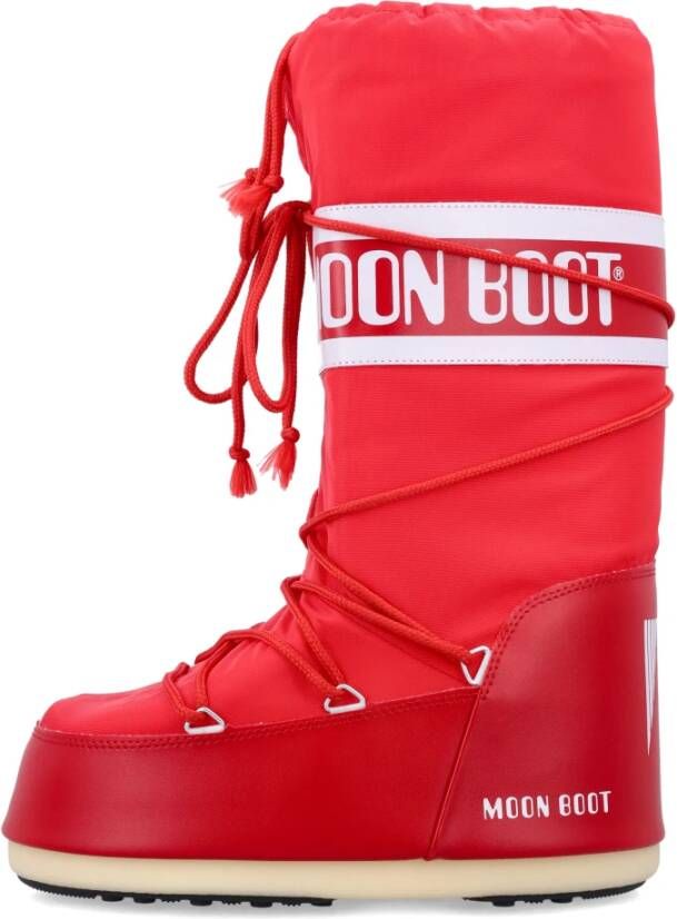 moon boot Rode Gesloten Icon High Nylonlaarzen Red Dames