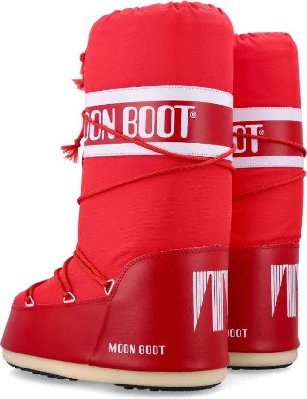 moon boot Rode Gesloten Icon High Nylonlaarzen Red Dames