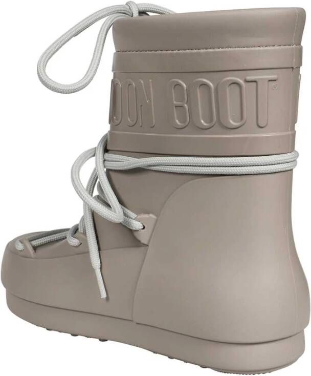 moon boot Rubberen regenlaarzen met reliëf logo Gray Dames