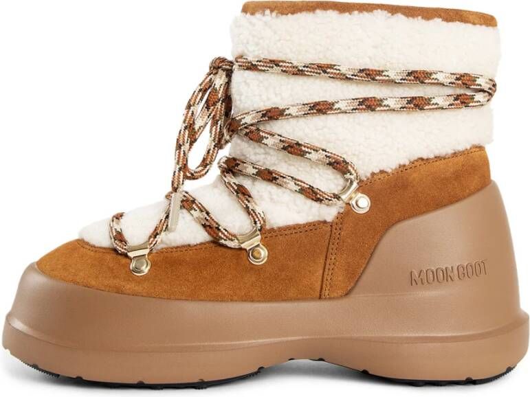 moon boot Shearling Lace-Up Boot Multicolor Whisky Multicolor Dames