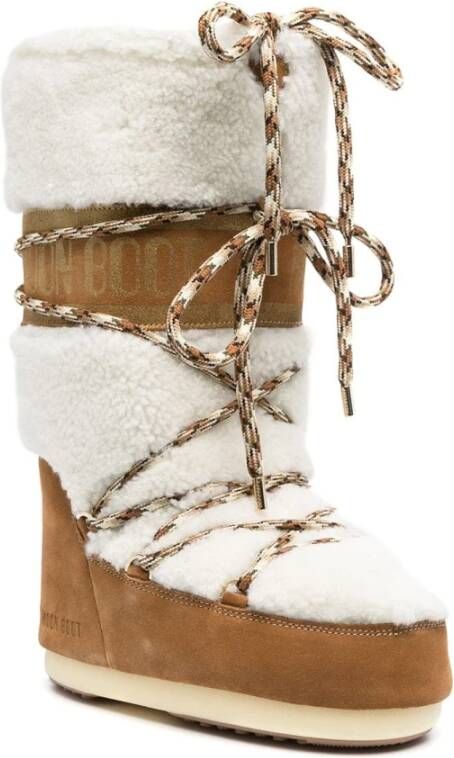 moon boot Shearling Panel Winterlaarzen Beige Dames