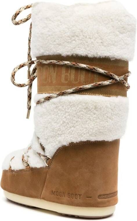 moon boot Shearling Panel Winterlaarzen Beige Dames