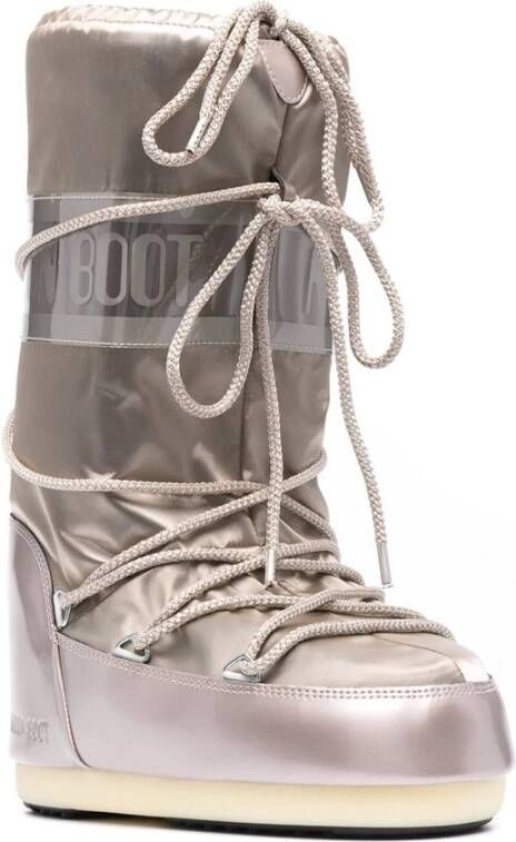 moon boot Sneeuwlaars Platina PVC Hoge Laarzen Gray Dames