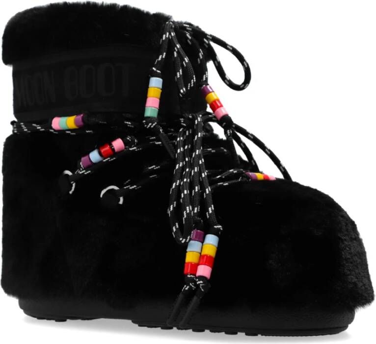 moon boot Sneeuwlaarzen Icon Laag Faux Fur Brood Black Dames