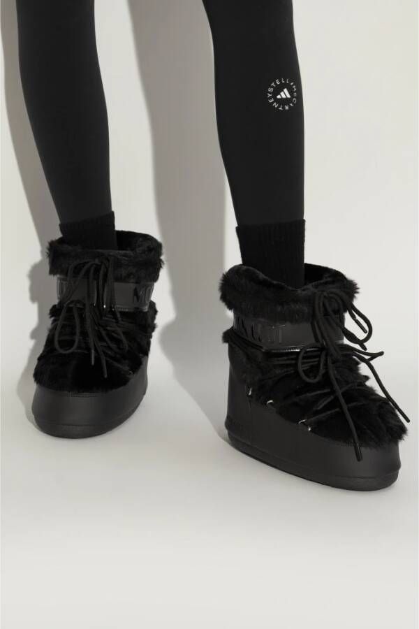 Moon Boot Icon Low Faux Fur Snowboots Sneeuwlaarzen Dames Zwart - Foto 11