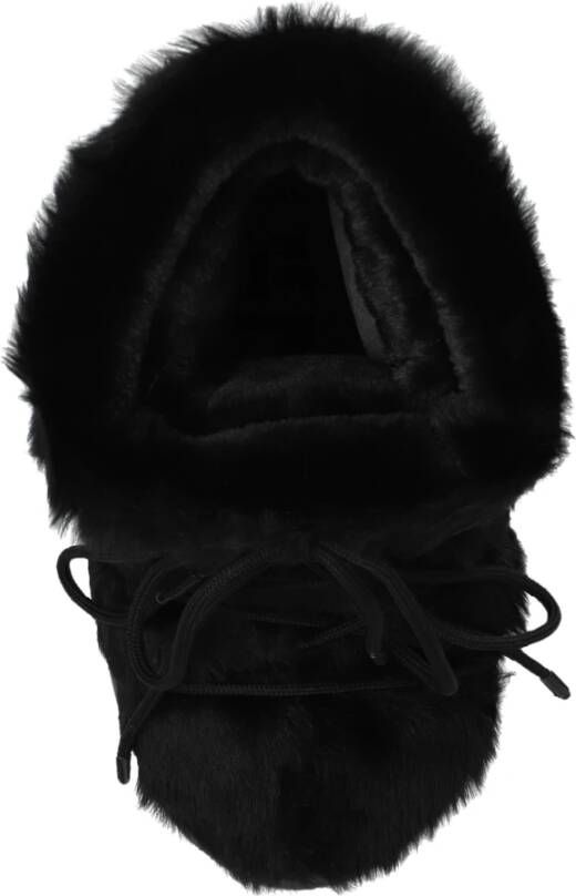 Moon Boot Icon Low Faux Fur Snowboots Sneeuwlaarzen Dames Zwart - Foto 14