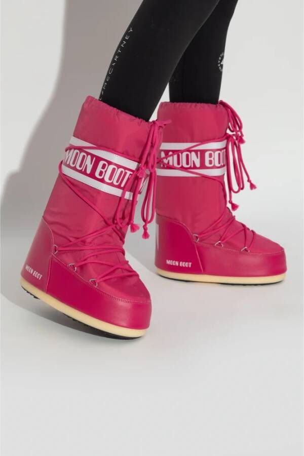 moon boot Sneeuwlaarzen 'Icon Nylon' Pink Dames