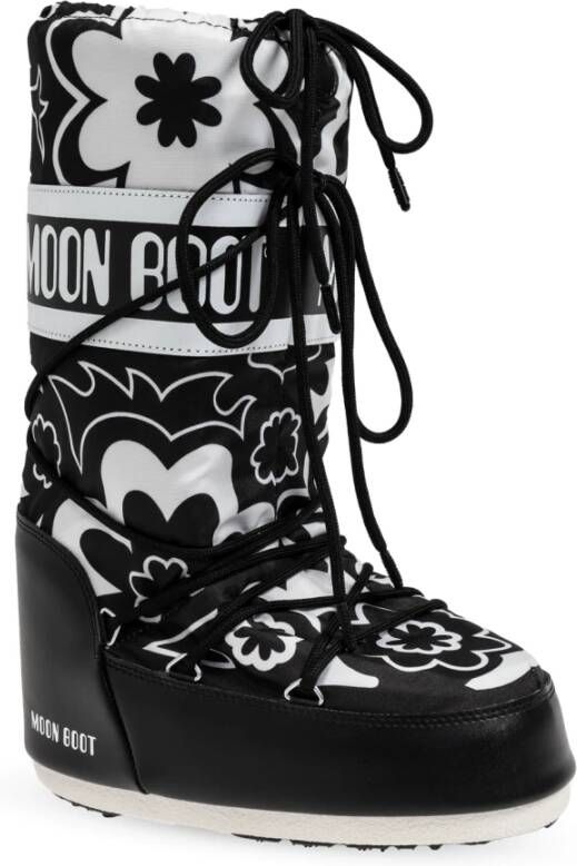 moon boot Sneeuwlaarzen Icoon Bloem Black Dames