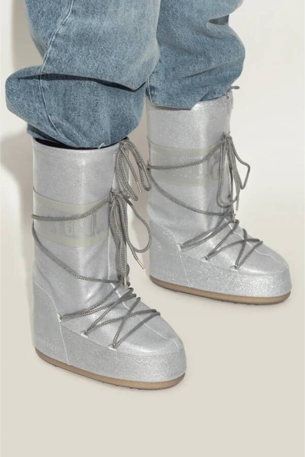 moon boot Sneeuwlaarzen Icoon Glitter Gray Dames