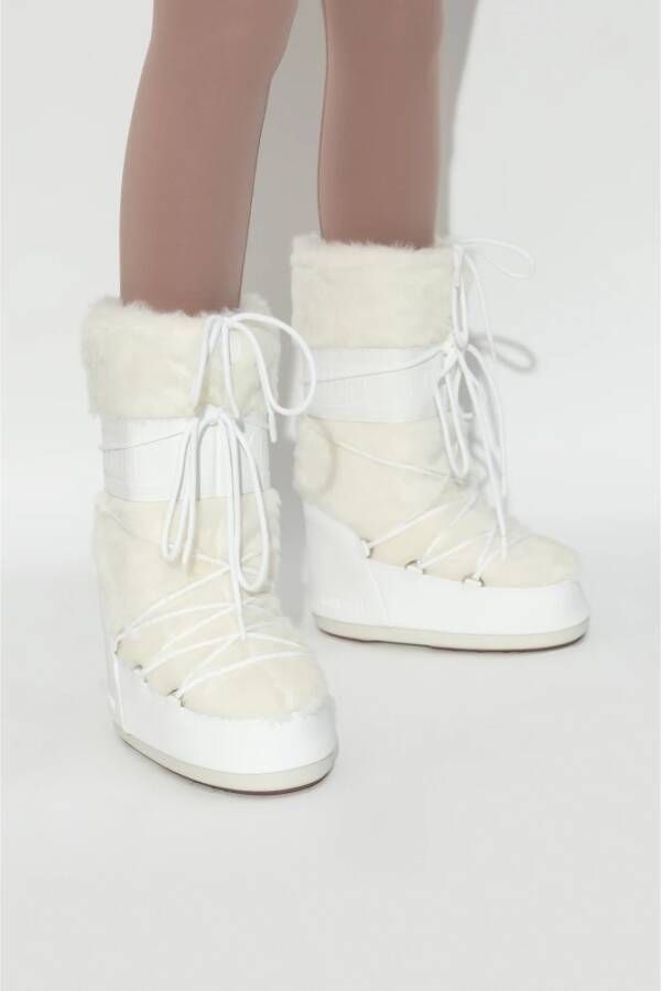 moon boot Sneeuwlaarzen icoon nepbont White Dames