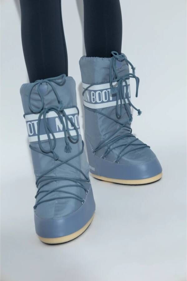 moon boot Snow Boots Icon Nylon Blue Dames