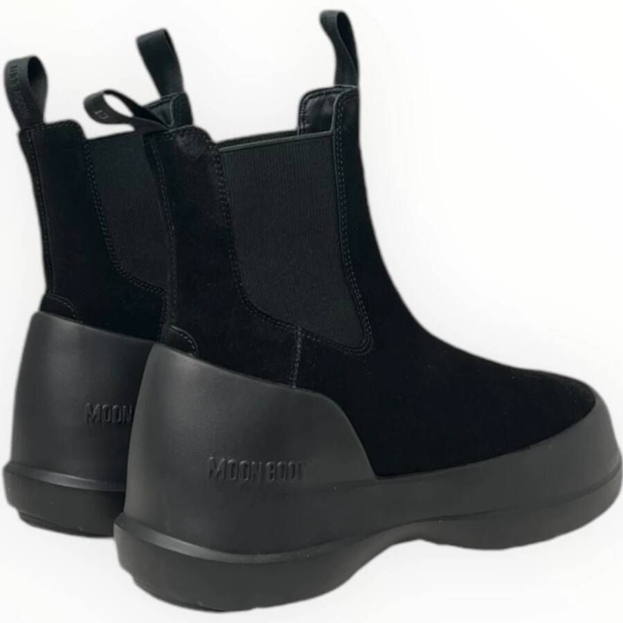 moon boot Suede Chelsea Enkellaarzen Black Dames