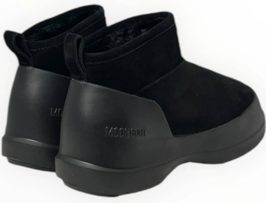 moon boot Suede Low Booties Black Dames