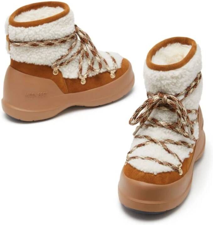 moon boot Suède Winterlaarzen met Shearling Trim Multicolor Dames