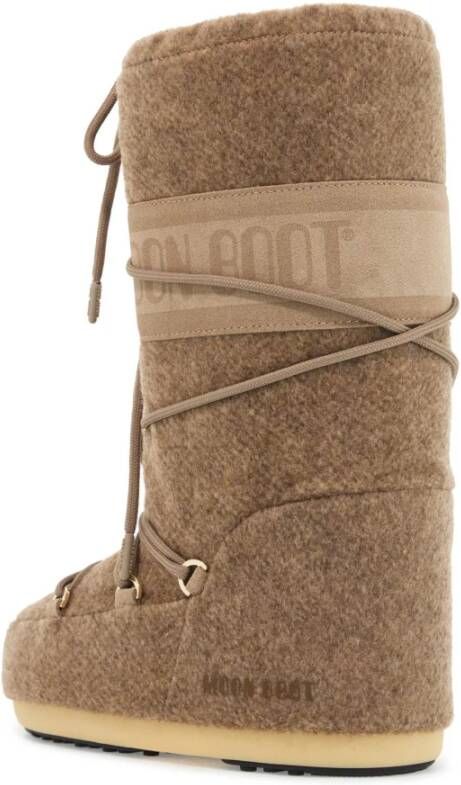 moon boot Vilt Sneeuwlaarzen met Logoband Beige Dames