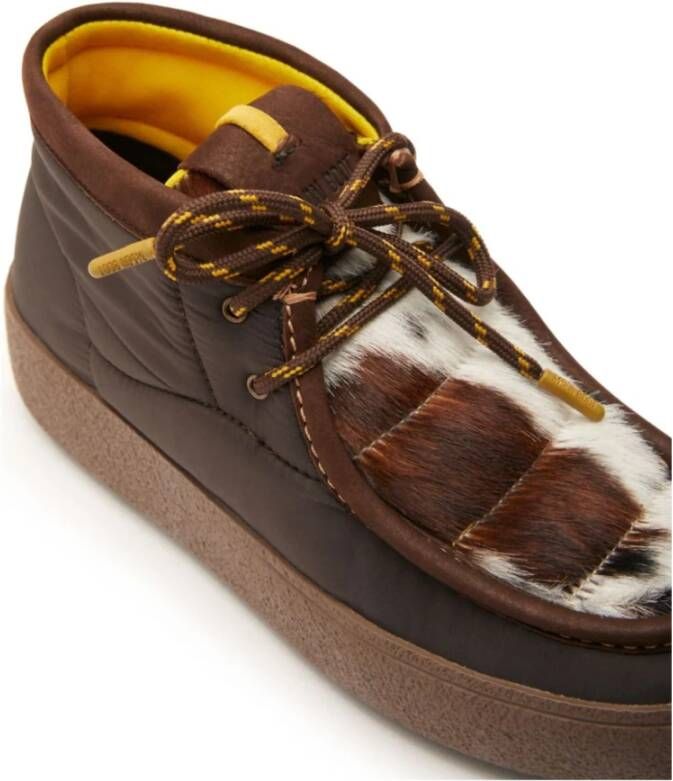 moon boot Wallaby Mid Laarzen Bruin Koe Print Brown Heren