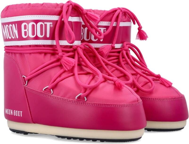 moon boot Waterafstotende Nylonlaarzen Gesloten Bougainvellea Red Dames