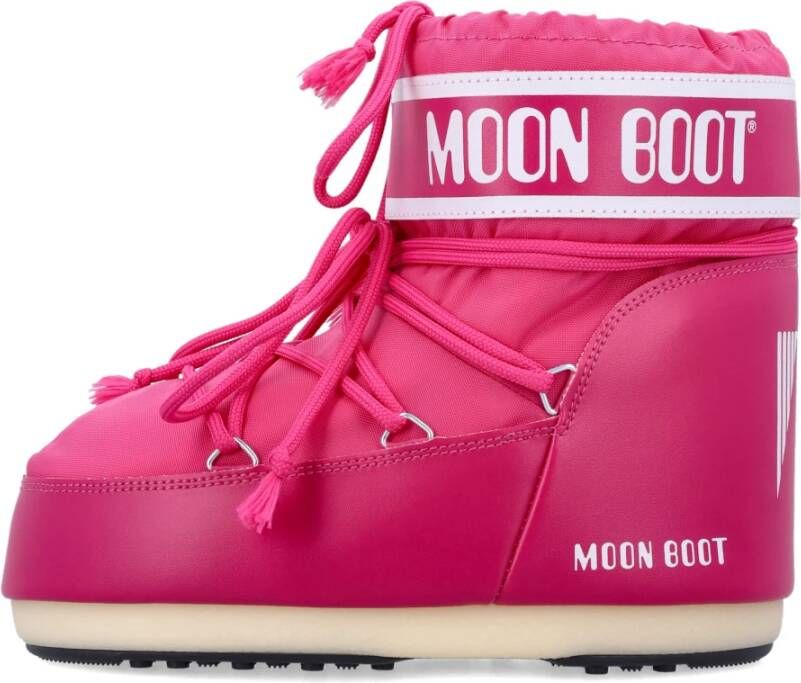 moon boot Waterafstotende Nylonlaarzen Gesloten Bougainvellea Red Dames