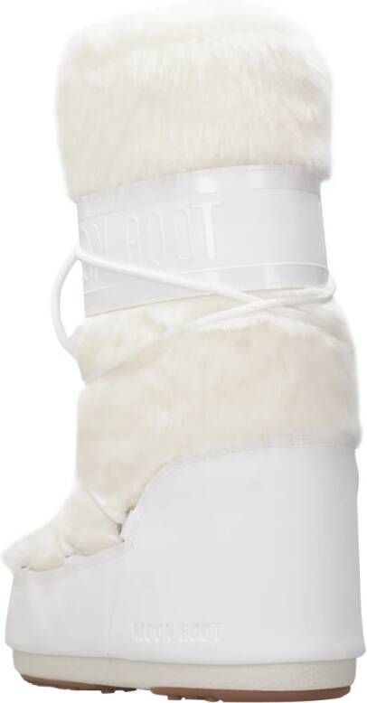 moon boot Witte Eco-Bont Waterdichte Winterlaarzen White Dames