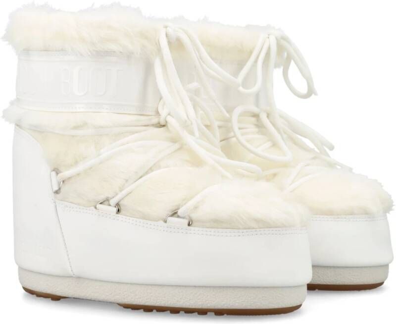 moon boot Witte Gesloten Icon Low Faux Fur Laarzen White Dames