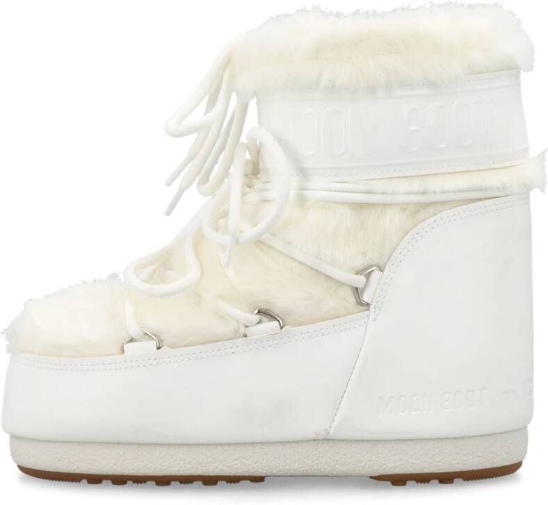 moon boot Witte Gesloten Icon Low Faux Fur Laarzen White Dames