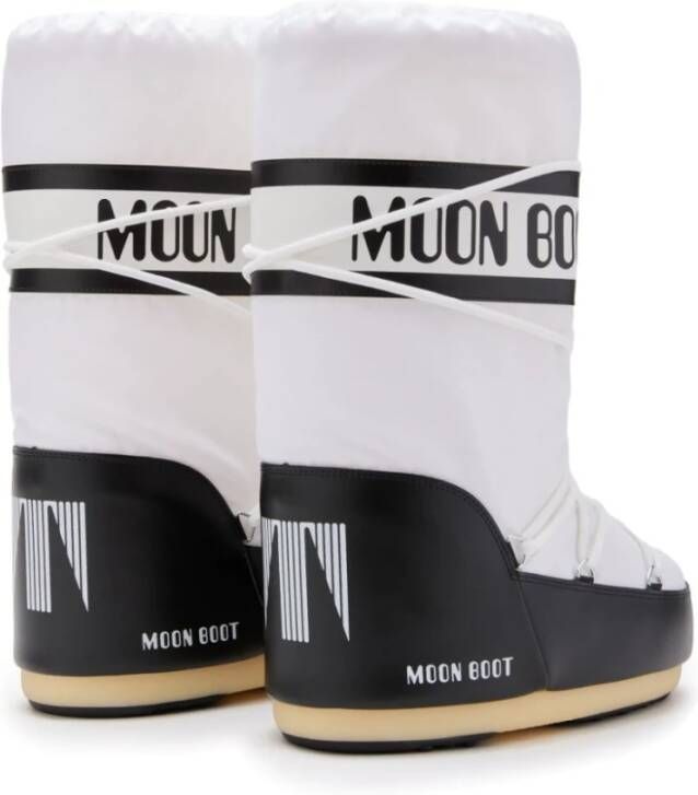 moon boot Witte Icon Laarzen met Frontvetersluiting White Dames