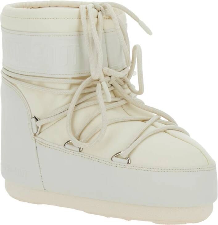 moon boot Witte Icon Low Rubber Winterlaarzen White Dames