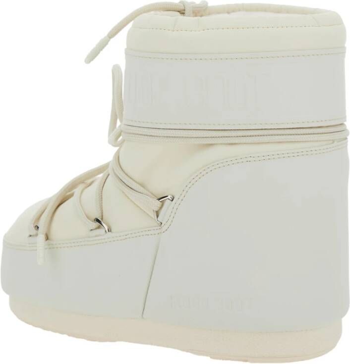 moon boot Witte Icon Low Rubber Winterlaarzen White Dames