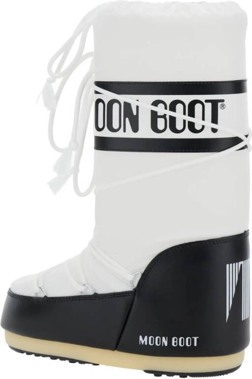 moon boot Witte Icon Nylon Winterlaarzen White Dames