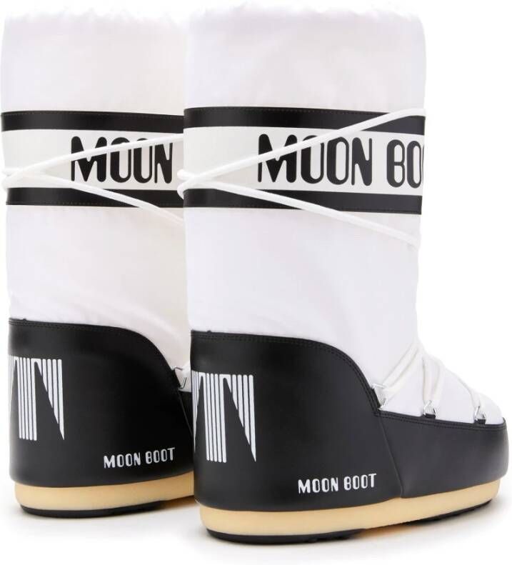 moon boot Witte Nylonlaarzen Unisex Design White Heren