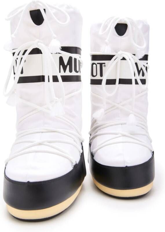 moon boot Witte Nylonlaarzen Unisex Design White Heren