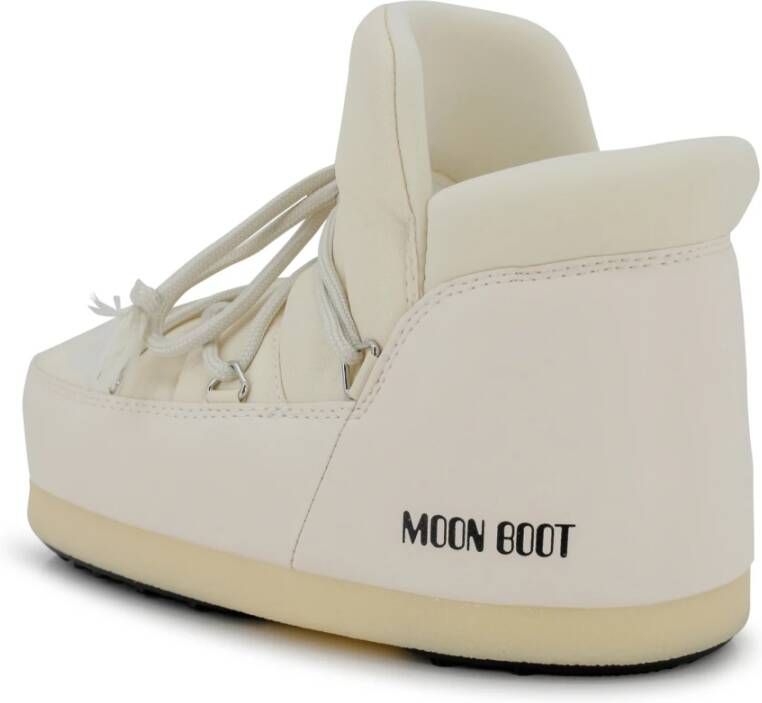 moon boot Witte platte schoenen met logoprint White Dames