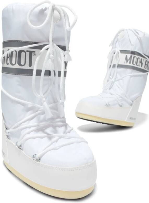 moon boot Witte Sneeuwlaarzen met Logo Print White Dames