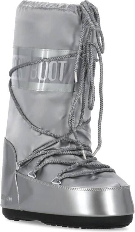 moon boot Zilveren sneeuwlaarzen met PVC-afwerking Gray Dames