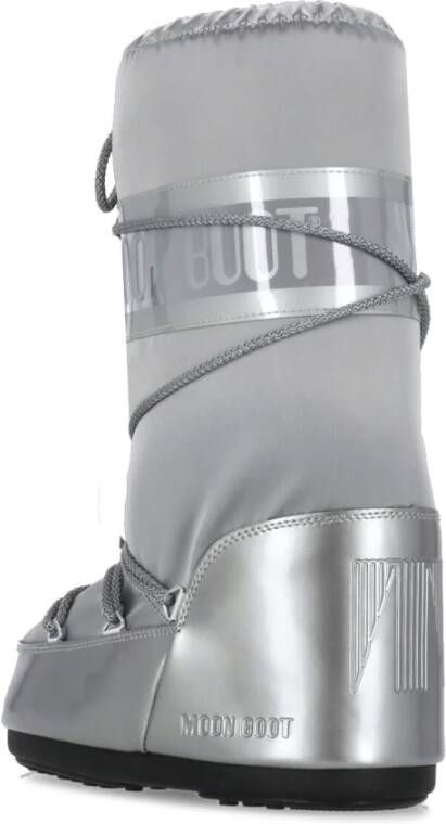 moon boot Zilveren sneeuwlaarzen met PVC-afwerking Gray Dames