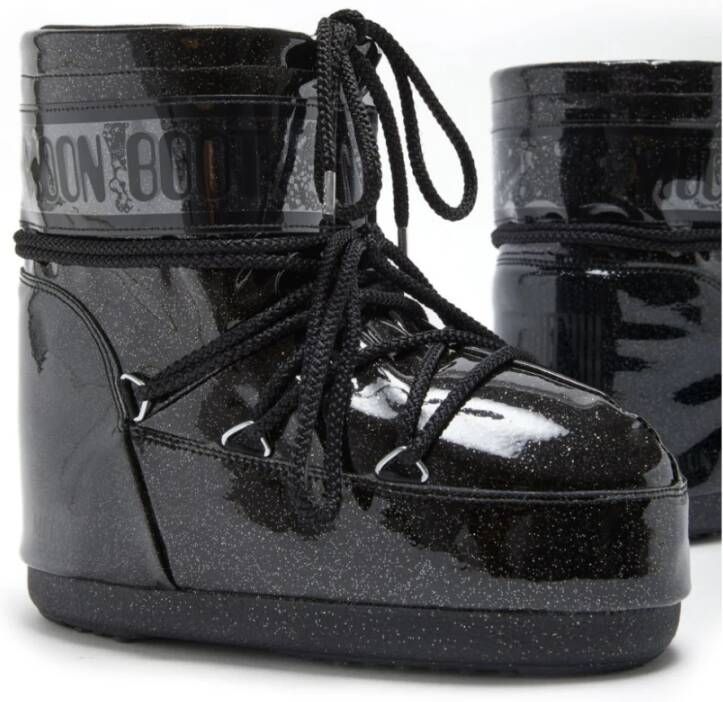 moon boot Zwarte Glitter Winterlaarzen Black Dames