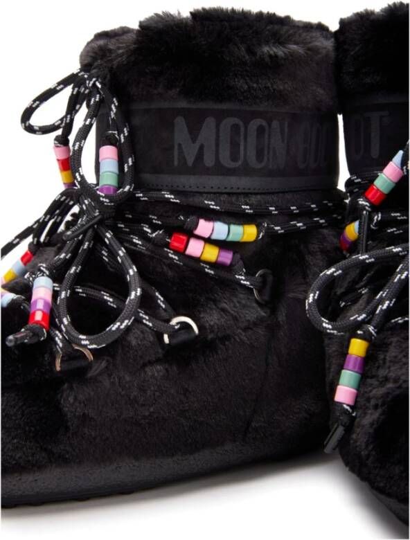 moon boot Zwarte Icon Kralenlaarzen Black Dames