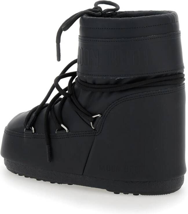 moon boot Zwarte Icon Low Rubber Laarzen Black Dames