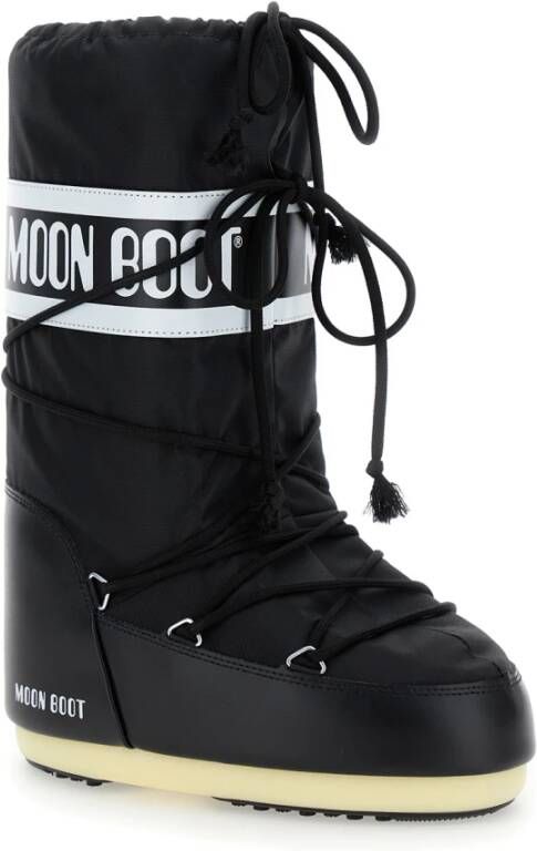 moon boot Zwarte Icon Nylon Winterlaarzen Black Dames