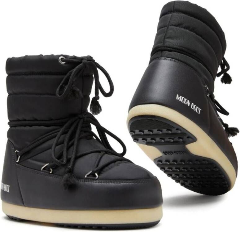 moon boot Zwarte Nylon Lichtgewicht Laarzen Black Heren