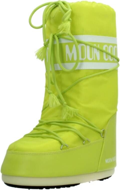 moon boot Zwarte Nylon Winterlaarzen Green Dames