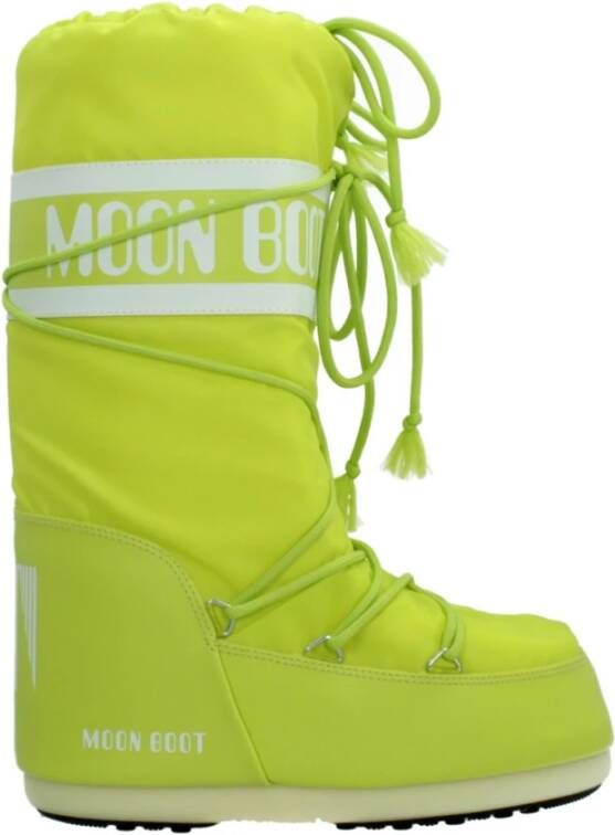 moon boot Zwarte Nylon Winterlaarzen Green Dames