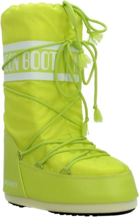 moon boot Zwarte Nylon Winterlaarzen Green Dames