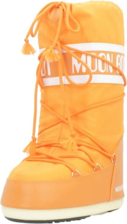 moon boot Zwarte Nylon Winterlaarzen Orange Dames