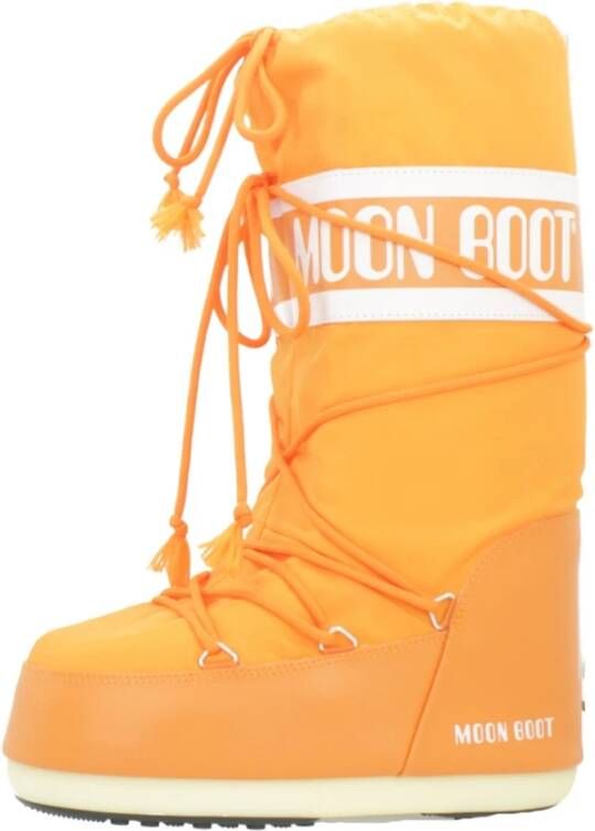 moon boot Zwarte Nylon Winterlaarzen Orange Dames